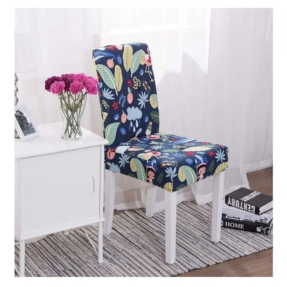 4PCS Stretch Removable Washable Dining Room Chair Protector Slipcovers/Home Deco
